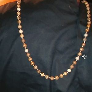 My grandma's round stone beaded necklace $11